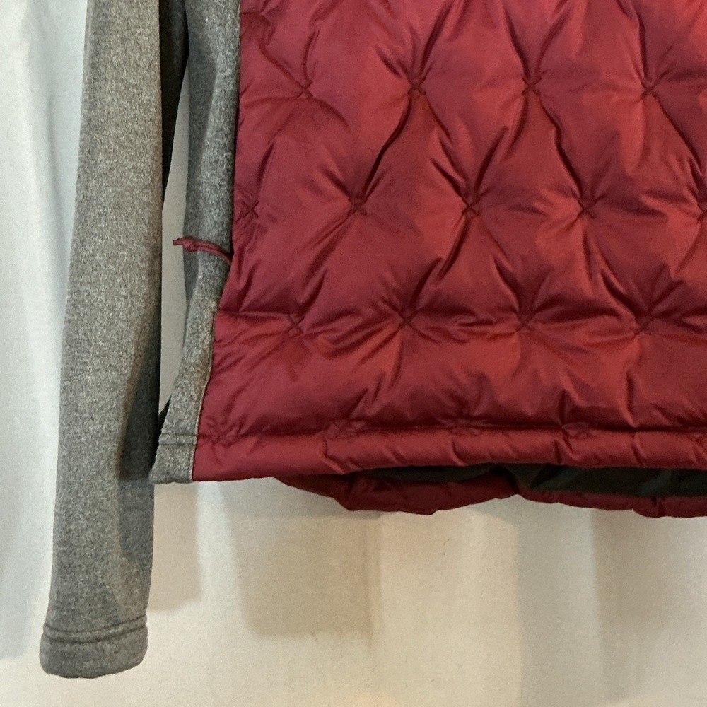 Women's North Face Burgundy Mashup Pullover Hooded Down Filled Jacket. Size L - Picture 4 of 11